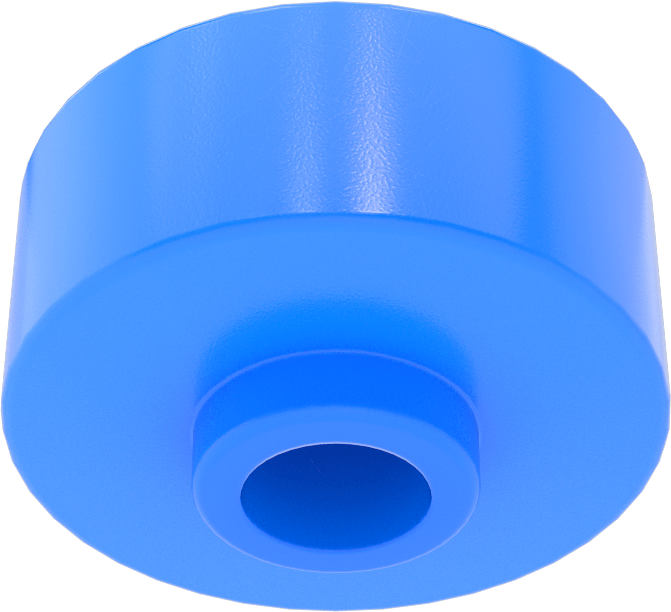 Kimyasallara Dayanıklı PVC Titreşim Sönümleyici Burç, 1,17 inç Çap, 70 lbs. Kapasite