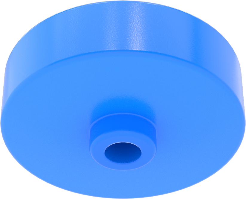 Kimyasallara Dayanıklı PVC Titreşim Sönümleyici Burç, 3,67" Çap, 700 lbs. Kapasite