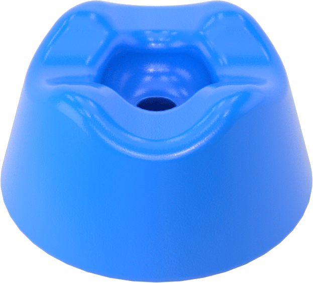 Kimyasallara Dayanıklı PVC Titreşim Sönümleyici Burç, 1,5 inç Çap, 20 lbs Kapasite, 0,19" Delik Çapı