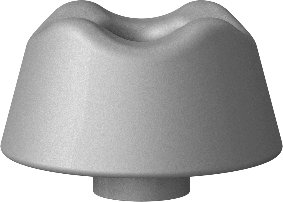 Kimyasallara Dayanıklı PVC Titreşim Sönümleyici Burç, 1,5 inç Çap, 20 lbs Kapasite, 0,33 inç Delik Çapı