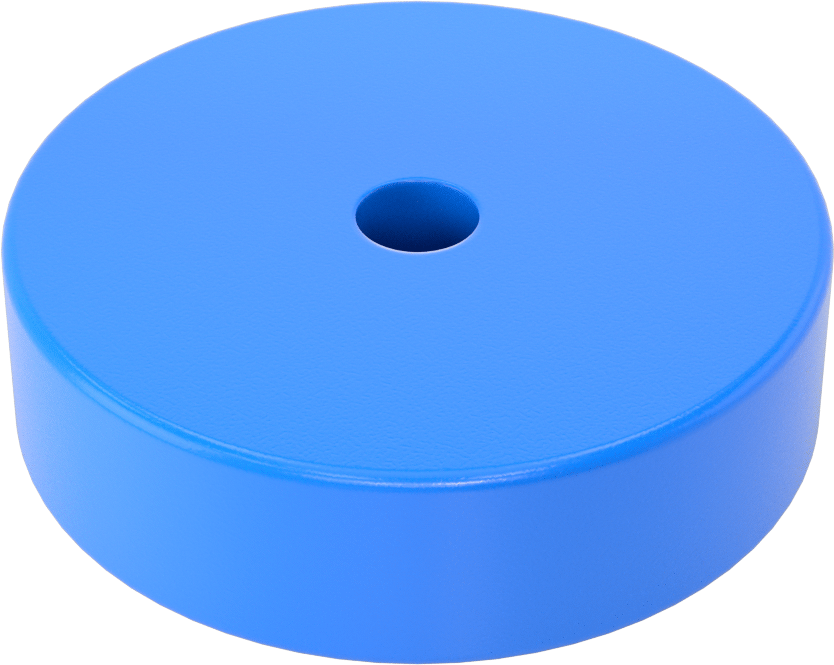 Kimyasallara Dayanıklı PVC Titreşim Sönümleyici Burç, 3,67" Çap, 700 lbs. Kapasite