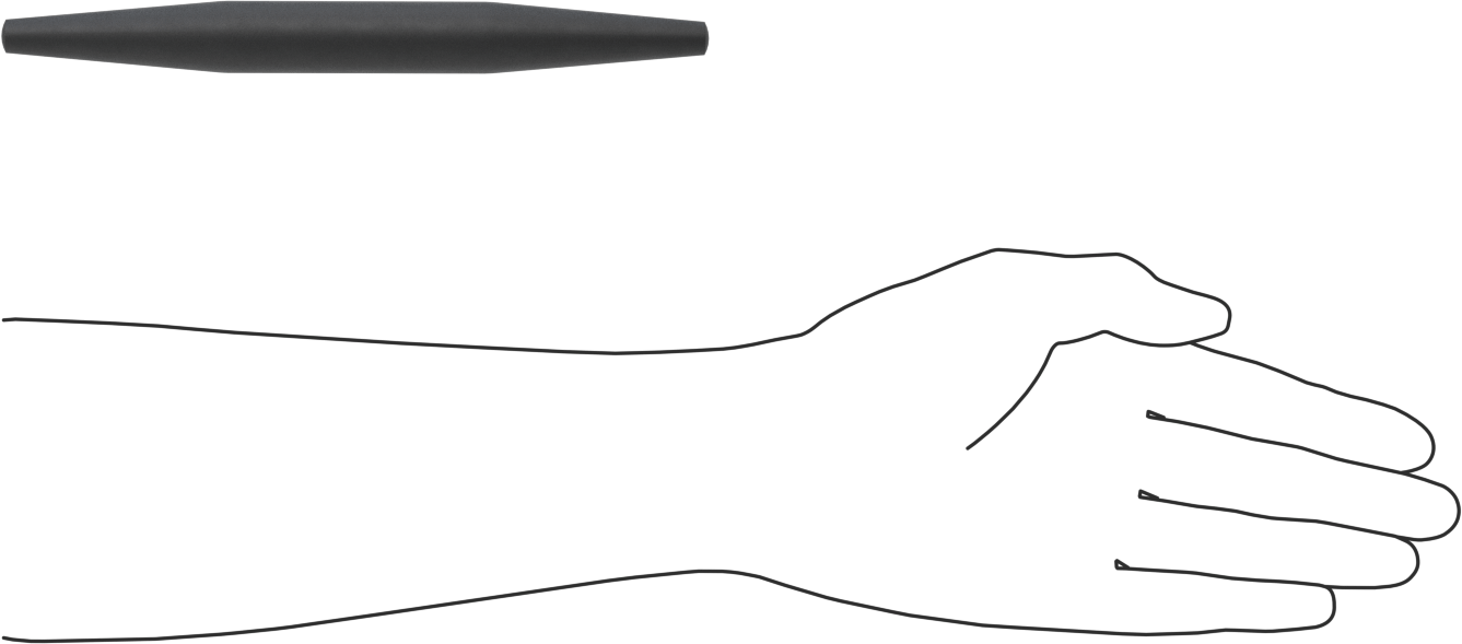 Çift Konik Delik Hizalama Pimi, 3/8" Uç Çapı, 2-1/2" Konik Uzunluk