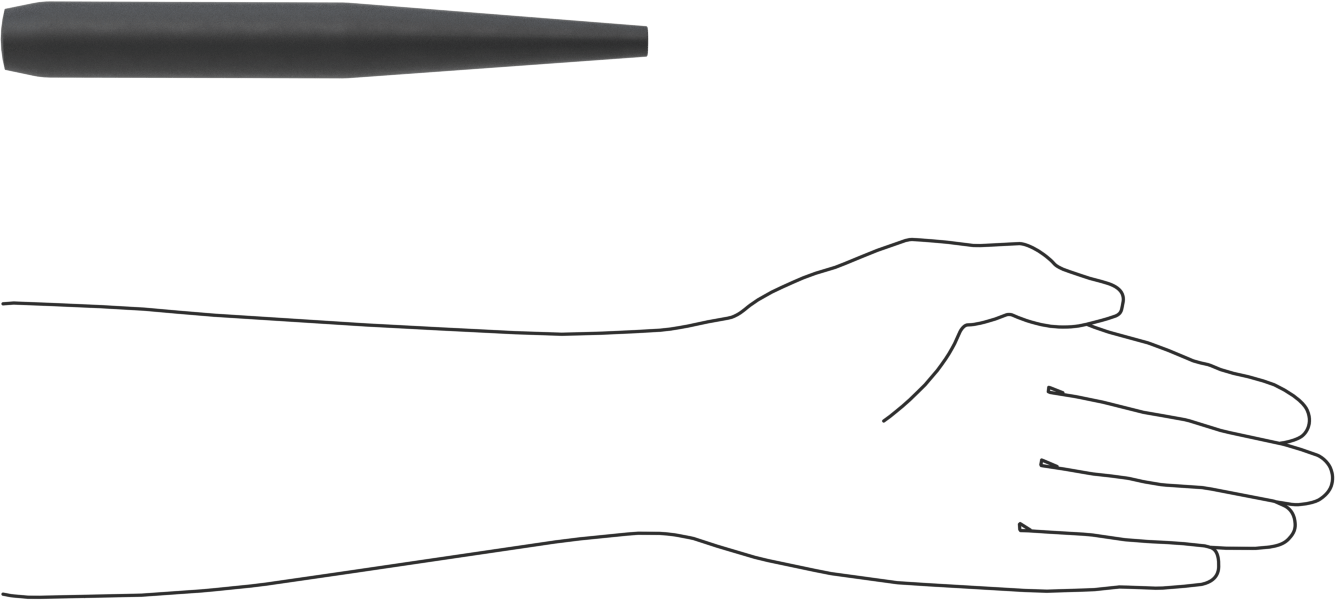 Hizalama Pimi, 3/8" Uç Çapı, 3-3/4" Konik Uzunluk