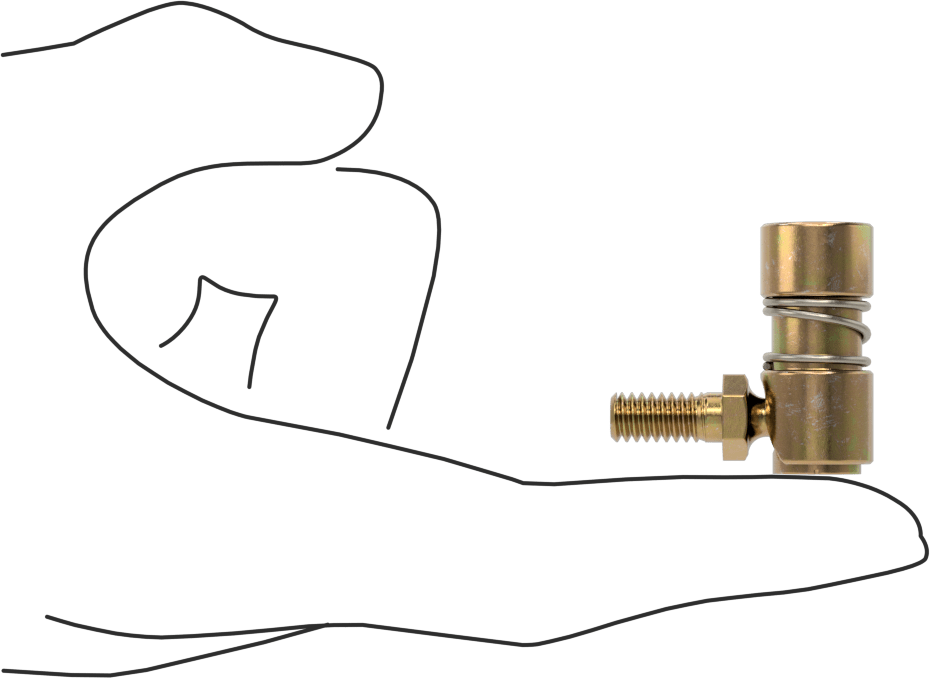 Rulmanlı Bağlantı, Hızlı Kurulum, Dış Yay, 1/4"-20 Diş