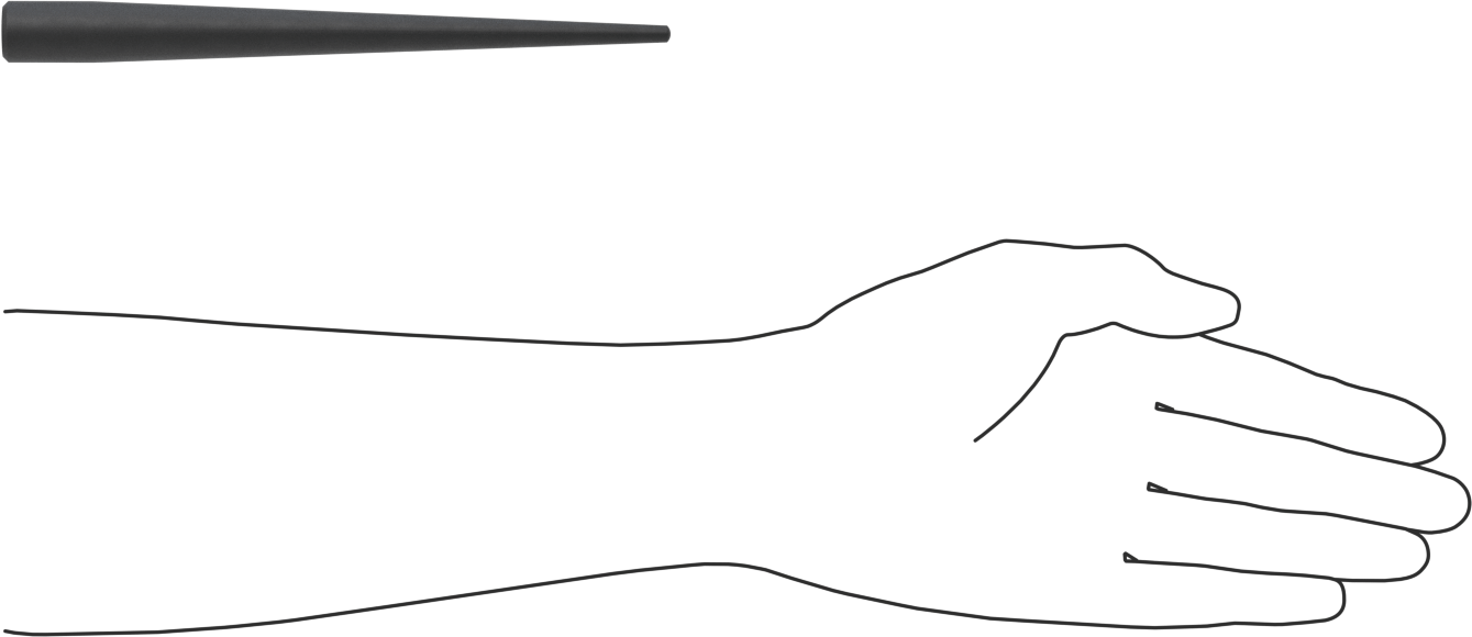 Hizalama Pimi, 3/16" Uç Çapı, 6-1/2" Konik Uzunluk