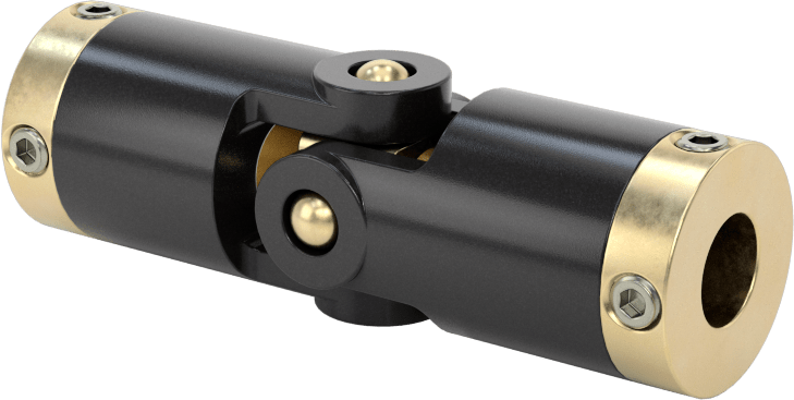 Hassas Tekli U-Eklem, Pim ve Blok Bağlantısı, 1/4“ Çap x 5/8” Derinlikli Mil için, Asetal