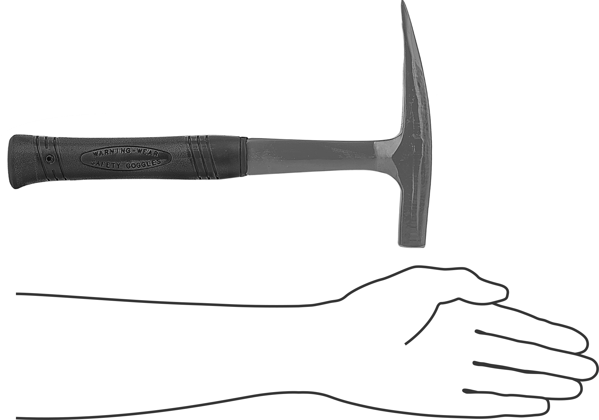 Pürüzsüz Yüzeyli Çekiç Başlıklı Duvar Çekici, Dokulu tutamaklı çelik sap, 1-3/8 lbs., 12-3/4" Uzunluk