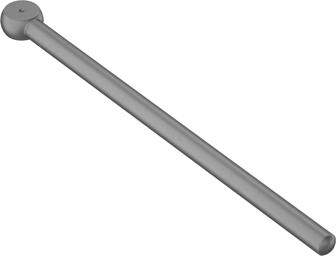 Çubuk Ucu Cıvata Boşluğu, 1/4" Şaft Çapı, 5-1/4" Şaft Merkez Uzunluğu