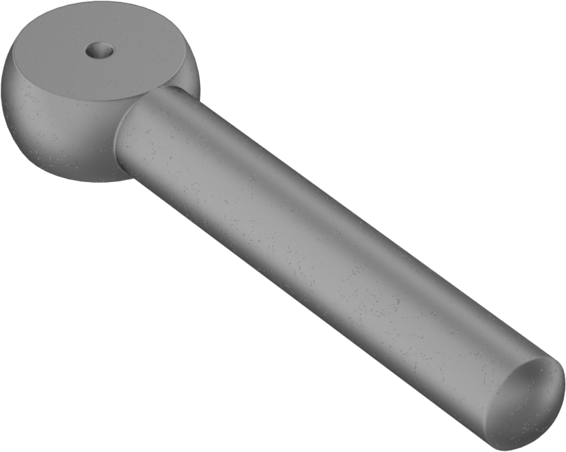 Çubuk Ucu Cıvata Boşluğu, 3/8" Şaft Çapı, 2-1/2" Şaft Merkez Uzunluğu