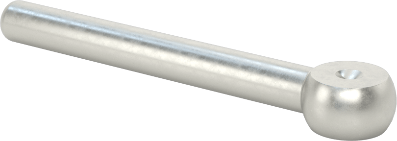 Çubuk Ucu Cıvata Boşluğu, 3/8" Şaft Çapı, 3-1/2 inç Şaft Merkez Uzunluğu