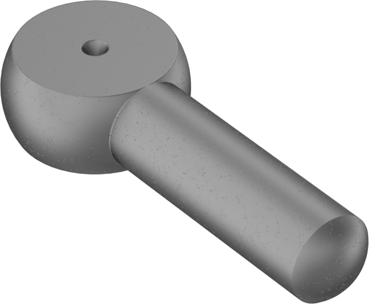 Çubuk Ucu Cıvata Boşluğu, 3/8" Şaft Çapı, 1-1/2" Şaft Merkez Uzunluğu