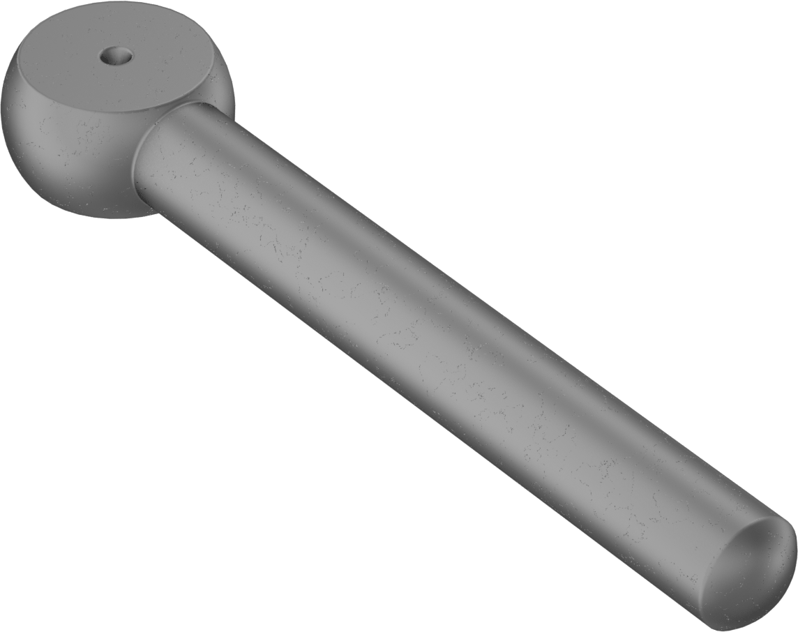 Çubuk Ucu Cıvata Boşluğu, 5/8" Şaft Çapı, 5-1/8" Şaft Merkez Uzunluğu