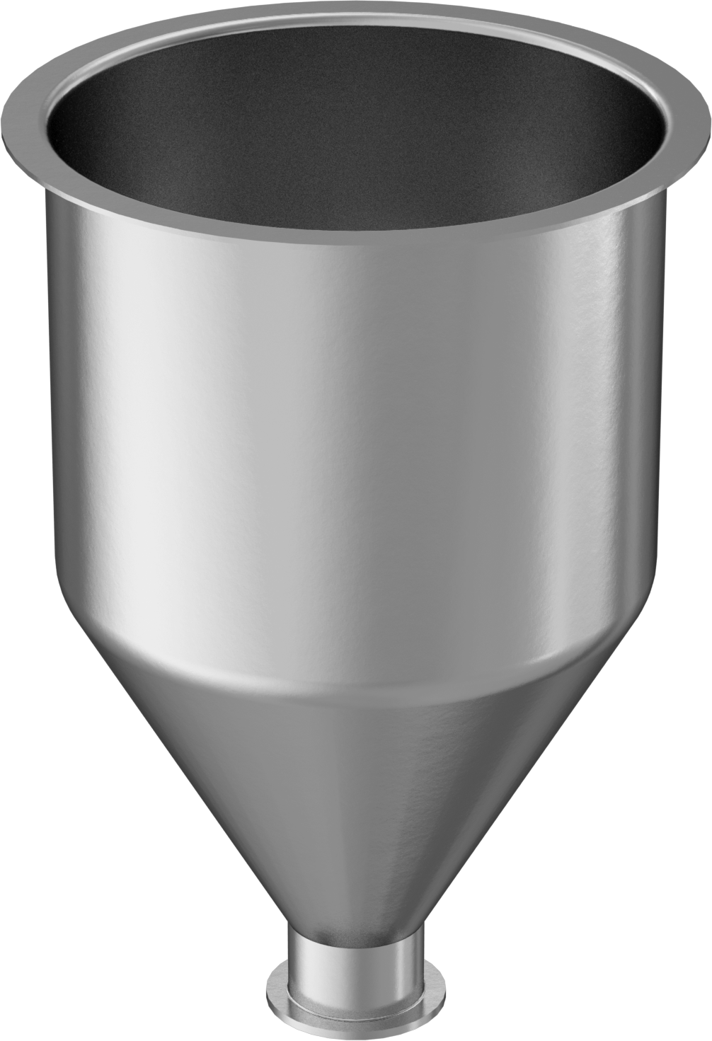 Sıhhi Metal Hazne Tipi Huni, 304 Paslanmaz Çelik, 96 oz. Kapasite