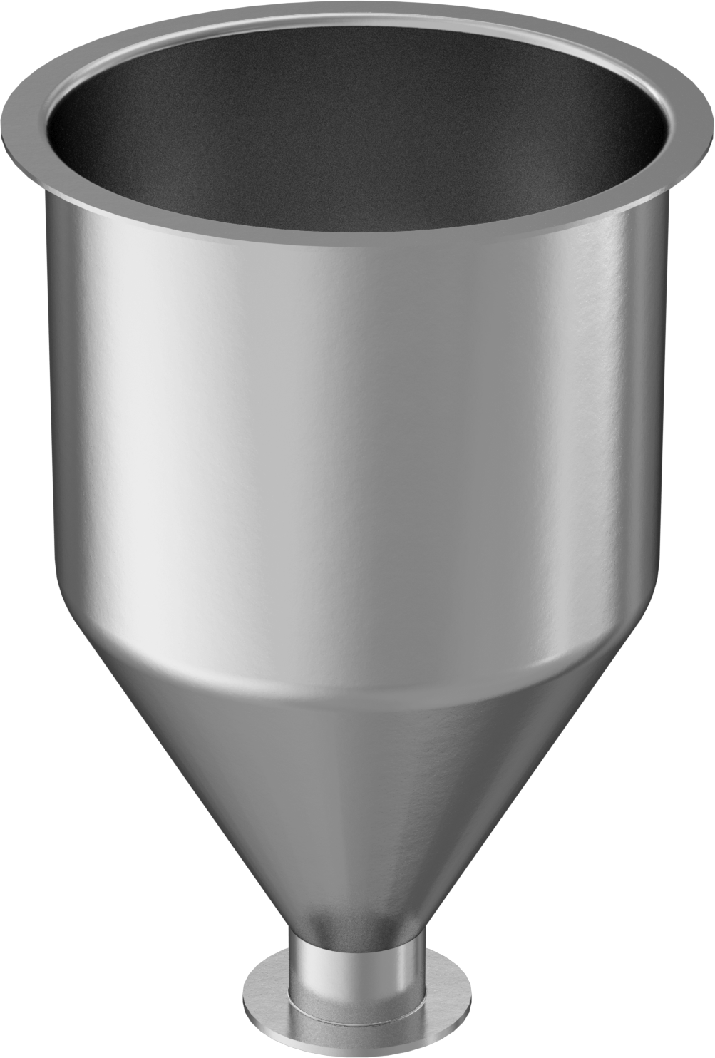 Sıhhi Metal Hazne Tipi Huni, 316 Paslanmaz Çelik, 96 FL oz Kapasite, 1-1/2" Boru Dış Çapı için