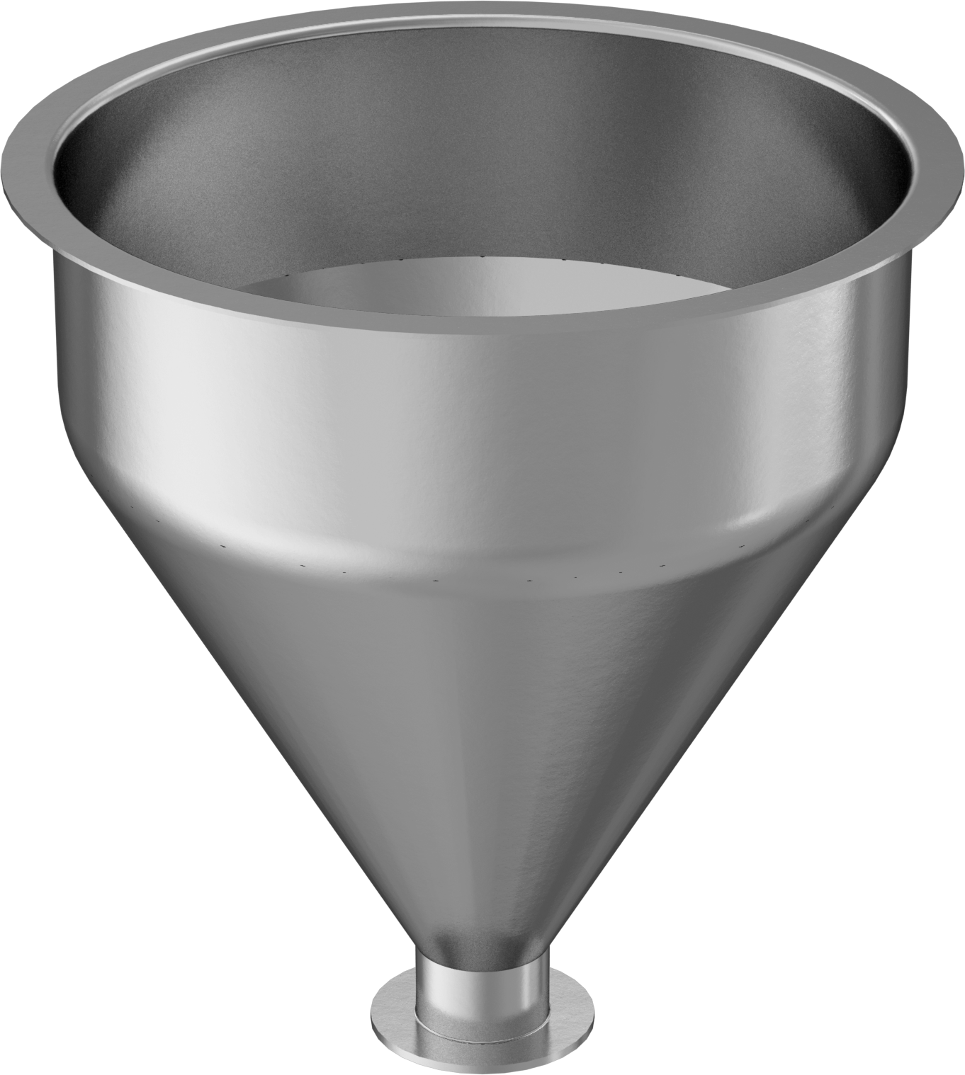 Sıhhi Metal Hazne Tipi Huni, 316 Paslanmaz Çelik, 1 1/2 Galon Kapasite, 1-1/2" Boru Dış Çapı için