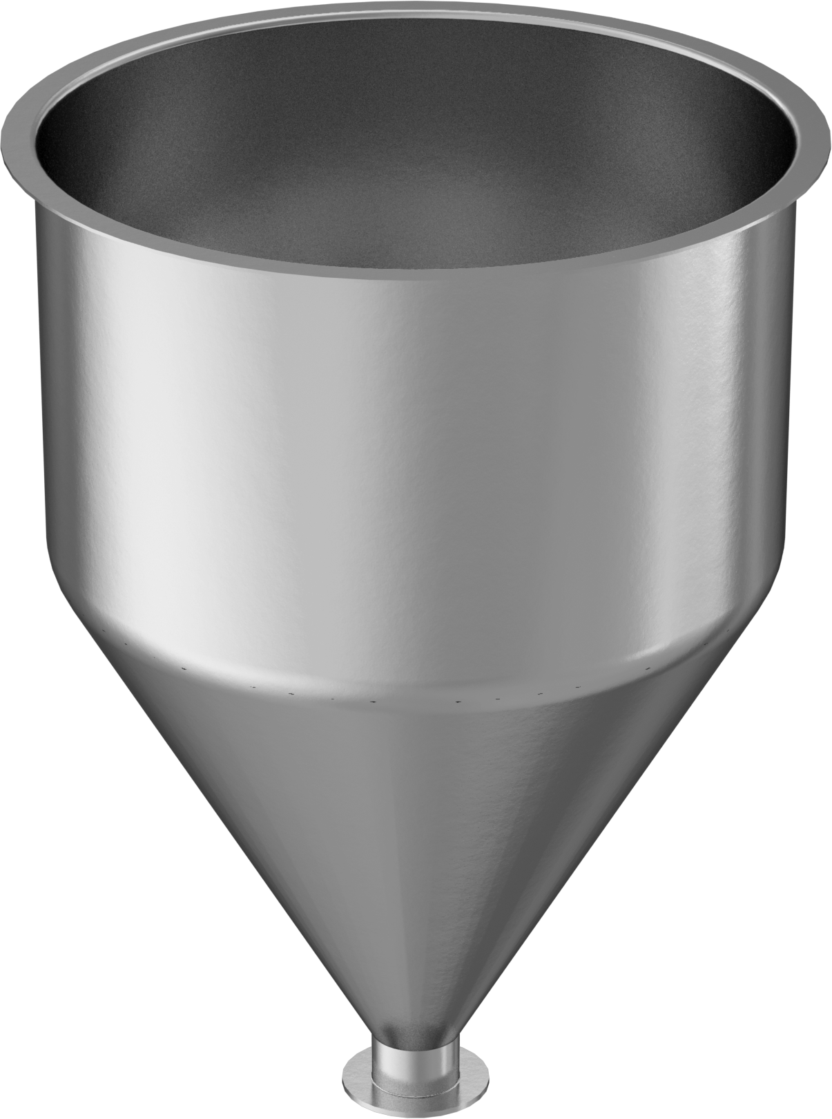 Sıhhi Metal Hazne Tipi Huni, 316 Paslanmaz Çelik, 4 7/8 Galon Kapasite, 1-1/2" Boru Dış Çapı için