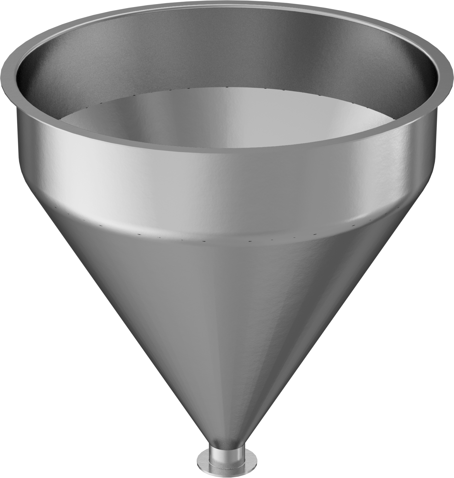 Sıhhi Metal Hazne Tipi Huni, 316 Paslanmaz Çelik, 7 1/4 Galon Kapasite, 1-1/2" Boru Dış Çapı için