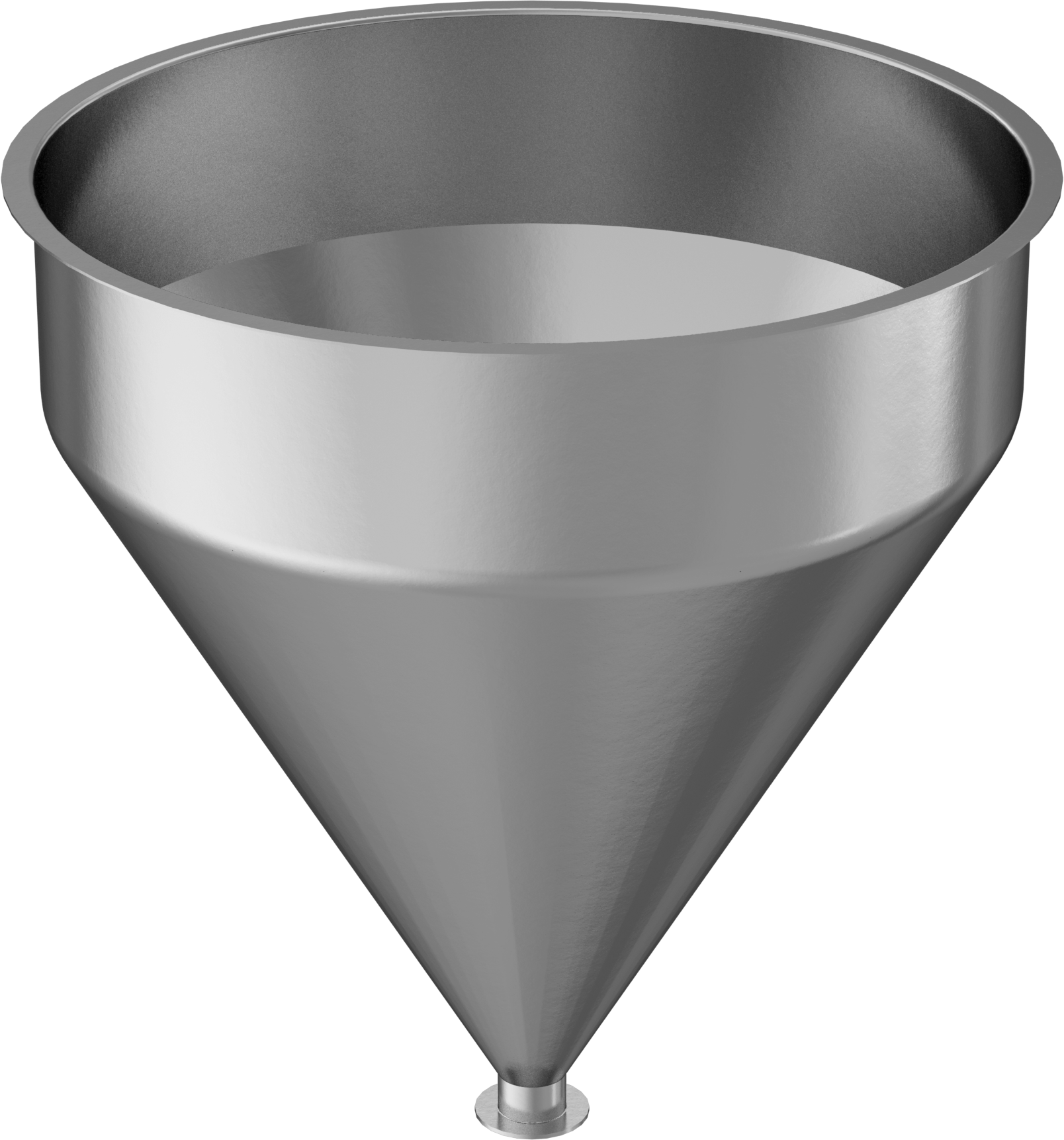 Sıhhi Metal Hazne Tipi Huni, 316 Paslanmaz Çelik, 14 5/8 Galon Kapasite, 1-1/2" Boru Dış Çapı için