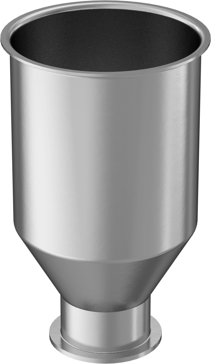 Sıhhi Metal Hazne Tipi Huni, 316 Paslanmaz Çelik, 16 FL oz Kapasite, 2 inç Boru Dış Çapı için