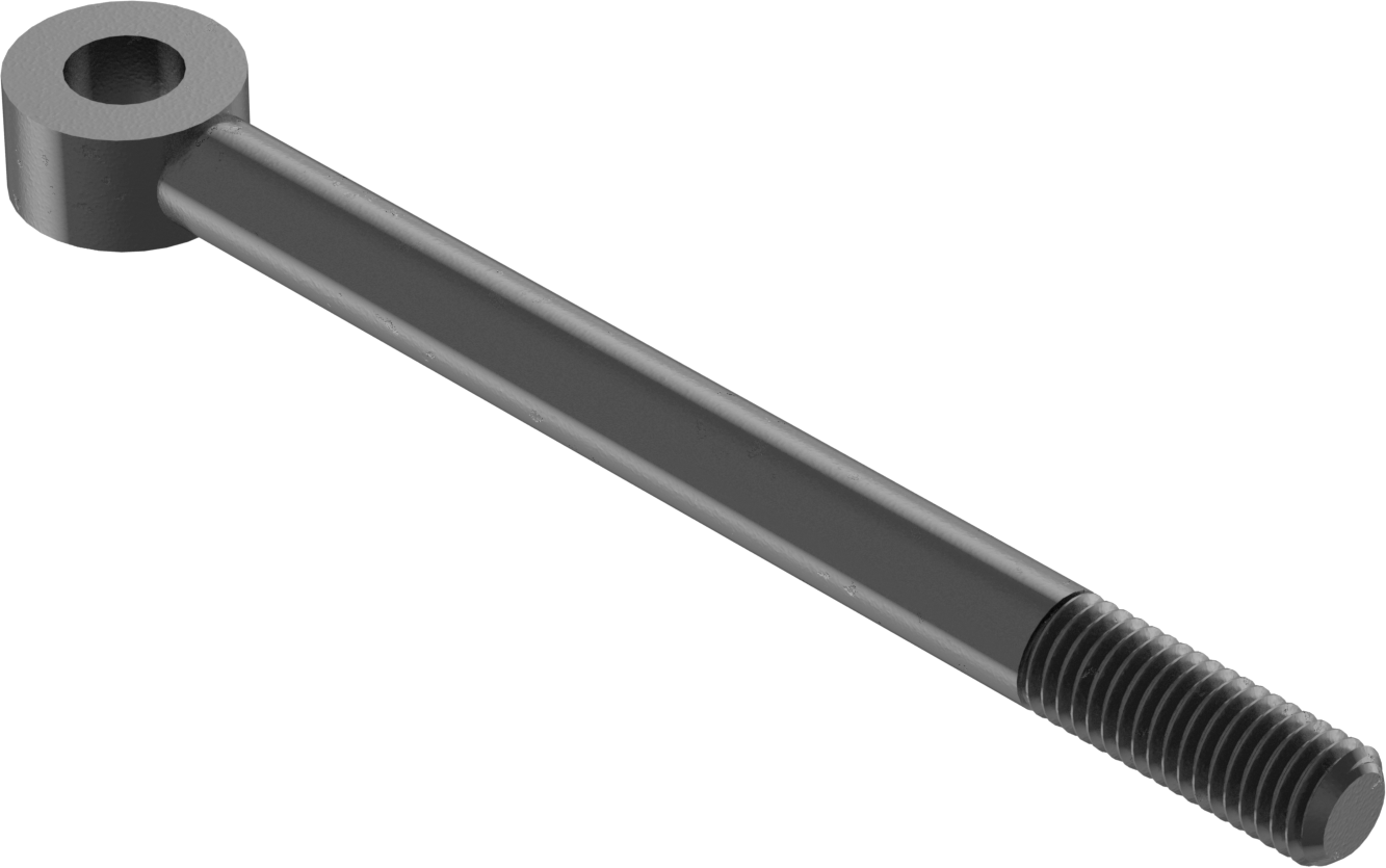 Sağ El Kısmen Dişli Çubuk Ucu Cıvatası, 5/8"-11, 5/8" ID, 8 inç Merkez Uzunluğu, 1-3/4" Diş Uzunluğu, 75000 PSI