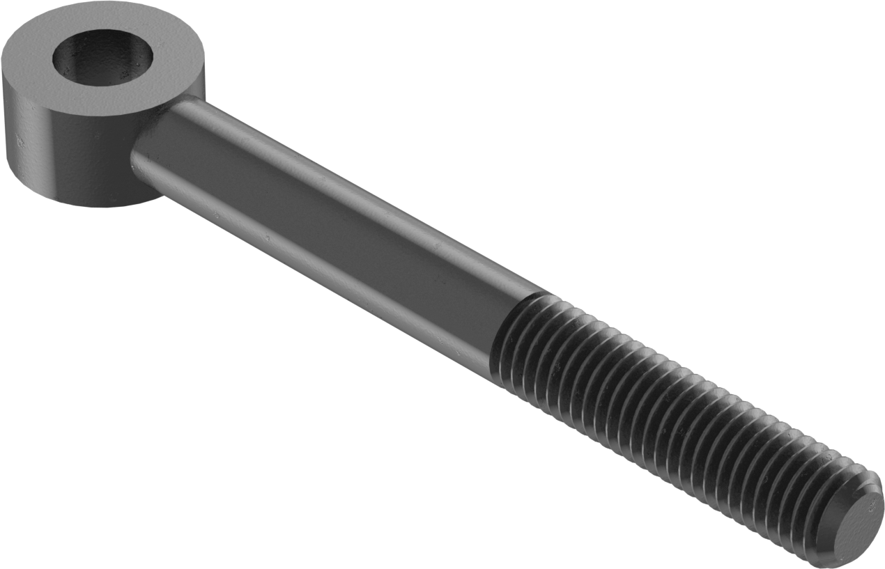Sağ El Kısmen Dişli Çubuk Ucu Cıvatası, 5/8"-11, 5/8" ID, 6" Merkez Uzunluğu, 2-1/2" Diş Uzunluğu, 75000 PSI