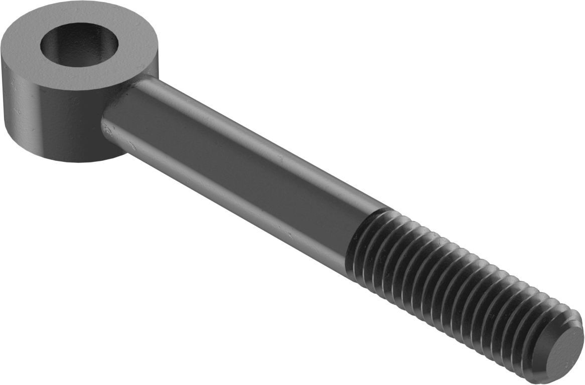 Sağ El Kısmen Dişli Çubuk Ucu Cıvatası, 1/2"-13, 1/2" ID, 4" Merkez Uzunluğu, 1-1/2" Diş Uzunluğu, 75000 PSI