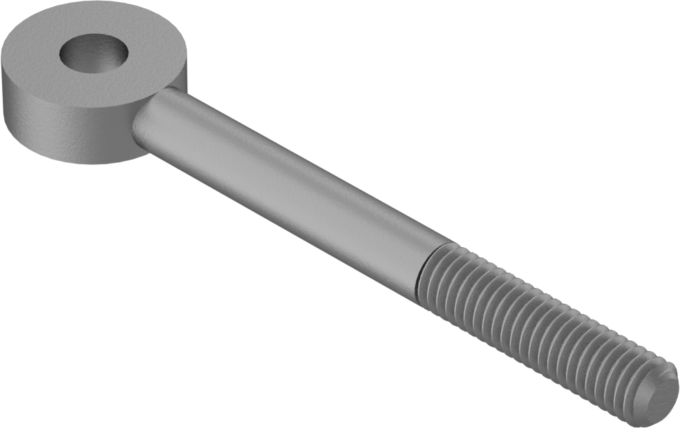 Sağ El Kısmen Dişli Çubuk Ucu Cıvatası, 10-32, 3/16" ID, 2" Merkez Uzunluğu, 3/4" Diş Uzunluğu, 75000 PSI