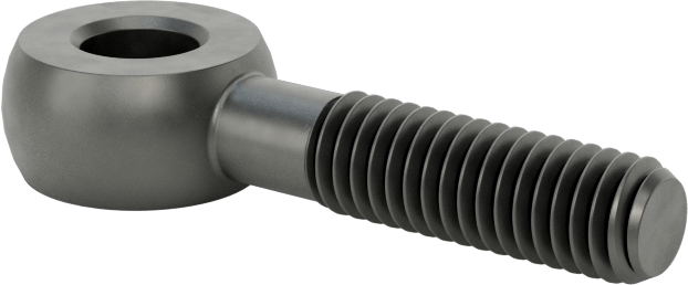Sağ El Kısmen Dişli Çubuk Ucu Cıvatası, M6 x 1mm, 30 mm Merkez Uzunluğu, 18 mm Diş Uzunluğu, 55000 PSI