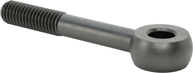 Sağ El Kısmen Dişli Çubuk Ucu Cıvatası, M6 x 1mm, 45 mm Merkez Uzunluğu, 18 mm Diş Uzunluğu, 55000 PSI