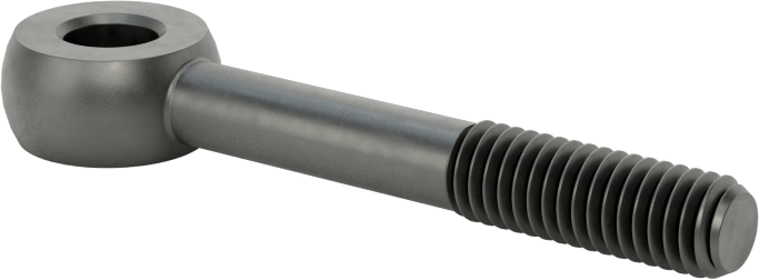 Sağ El Kısmen Dişli Çubuk Ucu Cıvatası, M6 x 1mm, 45 mm Merkez Uzunluğu, 18 mm Diş Uzunluğu, 55000 PSI