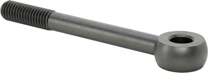 Sağ El Kısmen Dişli Çubuk Ucu Cıvatası, M6 x 1mm, 60 mm Merkez Uzunluğu, 18 mm Diş Uzunluğu, 55000 PSI