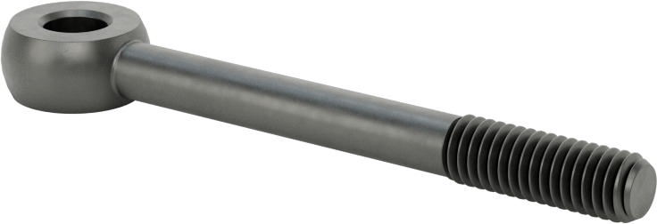 Sağ El Kısmen Dişli Çubuk Ucu Cıvatası, M6 x 1mm, 60 mm Merkez Uzunluğu, 18 mm Diş Uzunluğu, 55000 PSI