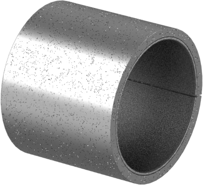Kuru Çalışmalı Metal Takviyeli PTFE Kovanlı Rulman, Çelik Kabuk ile, Bronz Sırtlı, 1/2" Mil Çapı için, 1/2" Uzunluk