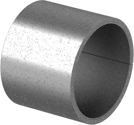 Kuru Çalışmalı Metal Takviyeli PTFE Kovanlı Rulman, Çelik Kabuk ile, Bronz Sırtlı, 1-1/8" Mil Çapı için, 1" Uzunluk