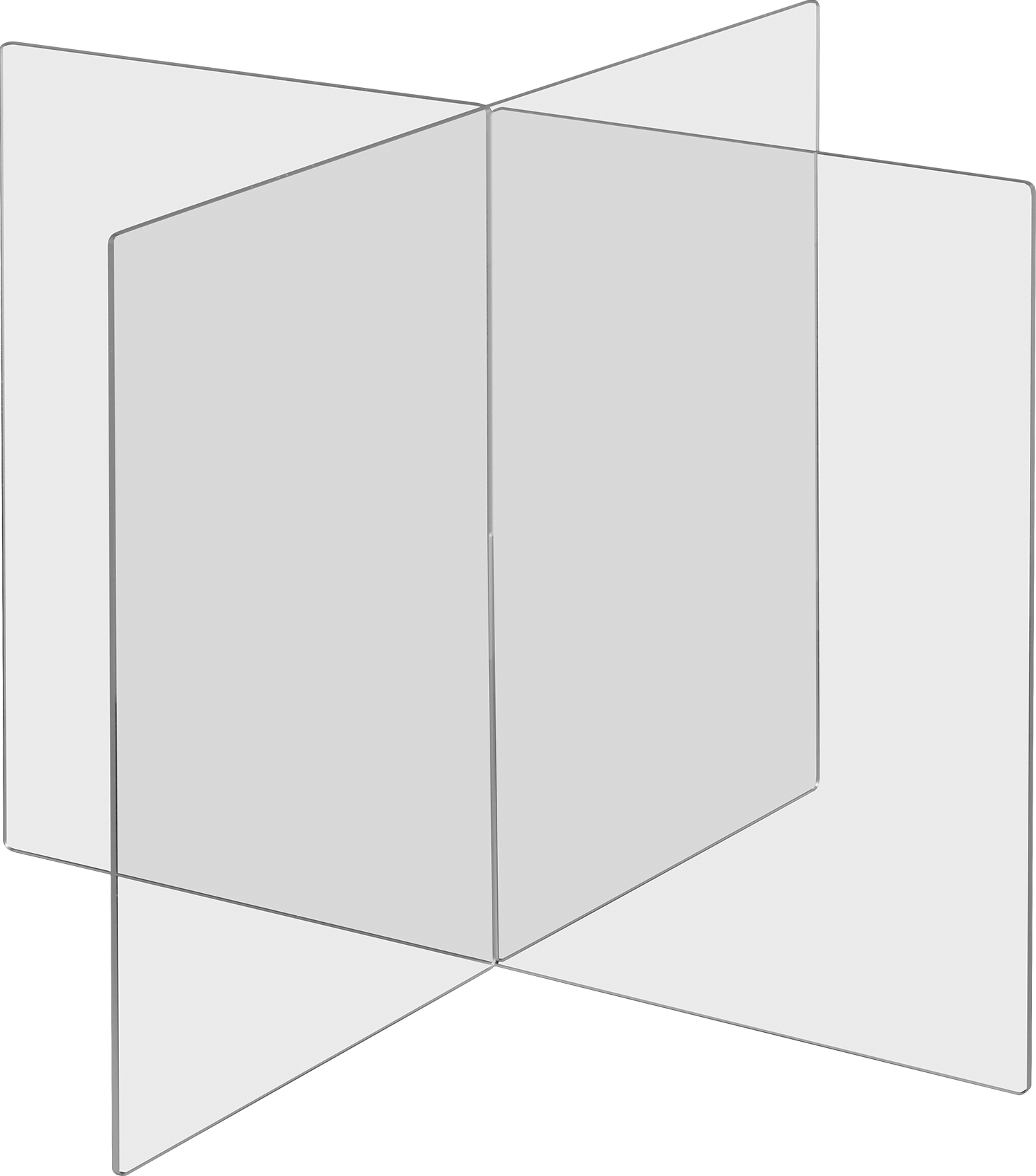 Koruyucu Panel, Dört Panelli, 23“ Yükseklik x 31” Uzunluk x 31" Genişlik