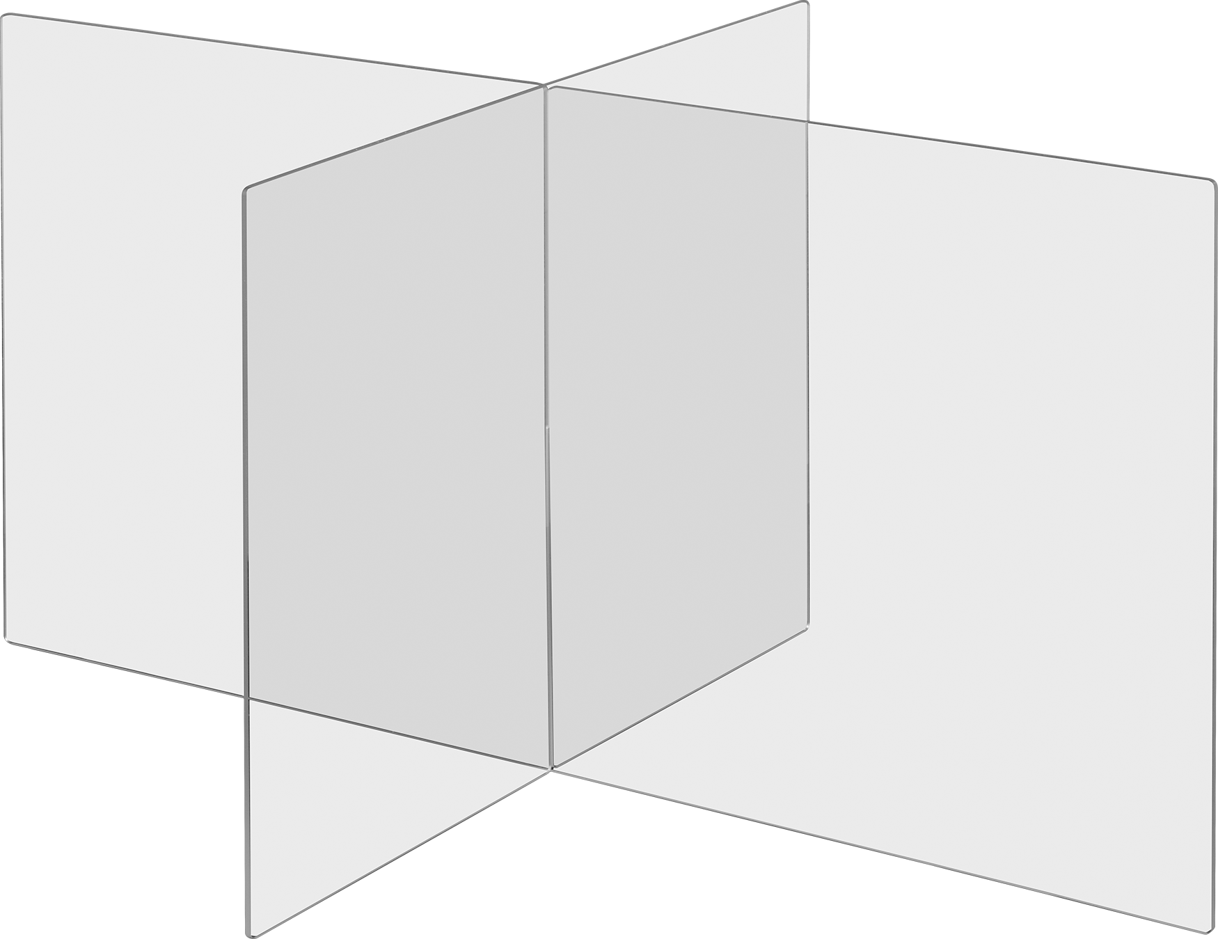 Koruyucu Panel, Dört Panelli, 23“ Yükseklik x 31” Uzunluk x 48" Genişlik