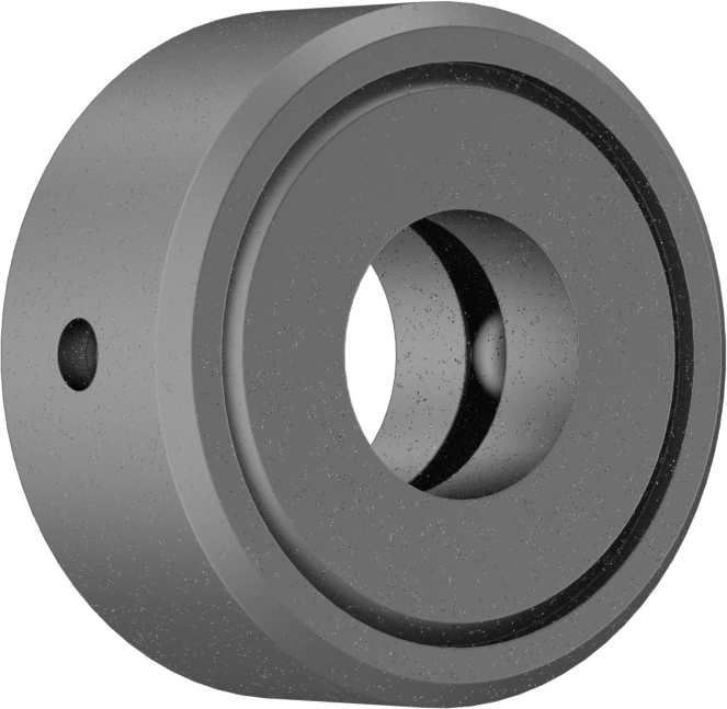 Tek Parça Baskı Bilyalı Rulman, 1/2" Mil Çapı için, 1-7/32" OD, Ekranlı