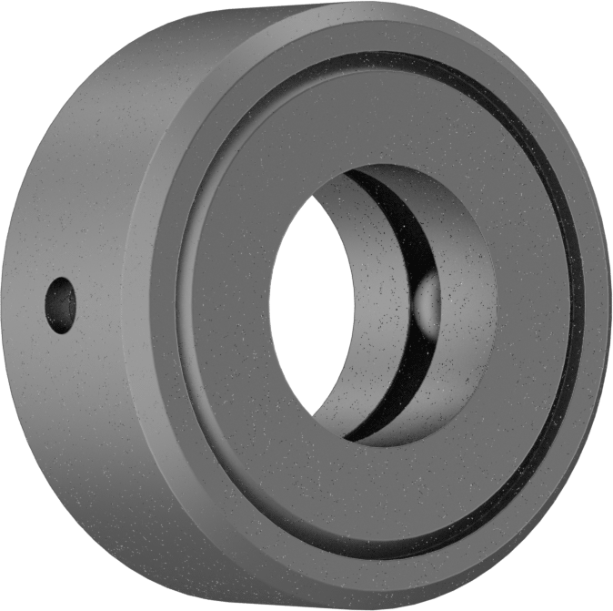Tek Parça Baskı Bilyalı Rulman, 5/8" Mil Çapı için, 1-11/32" OD, Ekranlı