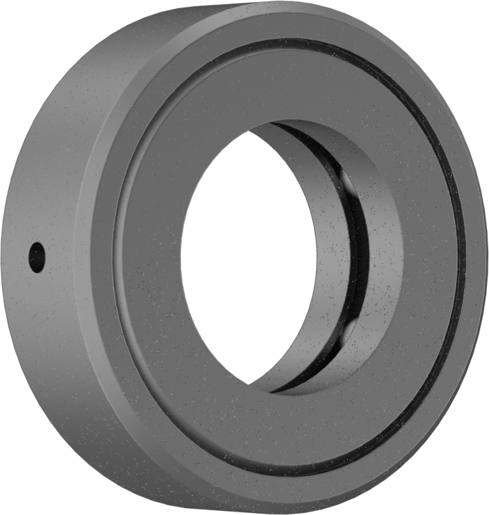 Tek Parça Baskı Bilyalı Rulman, 1-1/8" Mil Çapı için, 2-3/32" OD, Ekranlı