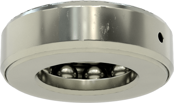 Tek Parça Baskı Bilyalı Rulman, Ekranlı, 1-3/16" Mil Çapı için, 2-3/32" OD