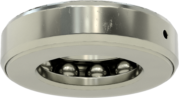 Tek Parça Baskı Bilyalı Rulman, Ekranlı, 1-7/16" Mil Çapı için, 2-15/32" OD