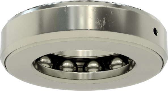 Tek Parça Baskı Bilyalı Rulman, Ekranlı, 1-9/16" Mil Çapı için, 2-19/32" OD