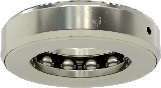 Tek Parça Baskı Bilyalı Rulman, Ekranlı, 2-1/16" Mil Çapı için, 3-11/32" OD