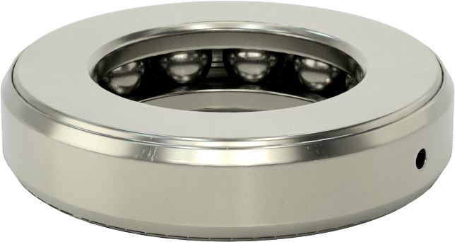 Tek Parça Baskı Bilyalı Rulman, Ekranlı, 2-1/8" Mil Çapı için, 3-19/32" OD
