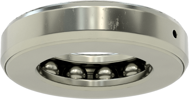 Tek Parça Baskı Bilyalı Rulman, Ekranlı, 2-1/4" Mil Çapı için, 3-23/32" OD