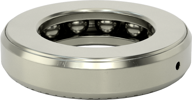 Tek Parça Baskı Bilyalı Rulman, Ekranlı, 2-1/4" Mil Çapı için, 3-23/32" OD