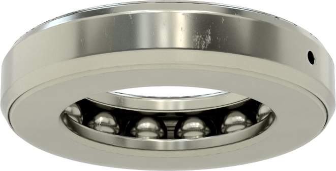 Tek Parça Baskı Bilyalı Rulman, Ekranlı, 2-1/2" Mil Çapı için, 3-31/32" OD