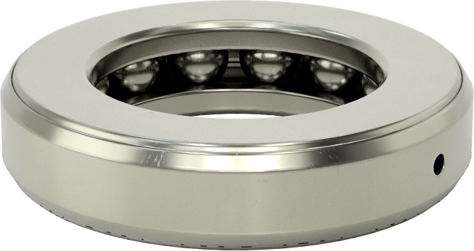 Tek Parça Baskı Bilyalı Rulman, Ekranlı, 2-3/4" mil çapı için, 4-15/32" OD