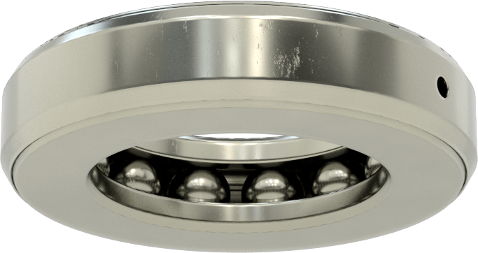 Tek Parça Baskı Bilyalı Rulman, Ekranlı, 2-3/4" mil çapı için, 4-15/32" OD