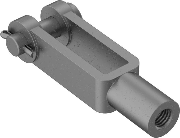 Çatal Çubuk Ucu, 1/4"-28 Diş, 2" Şaft Merkez Uzunluğu